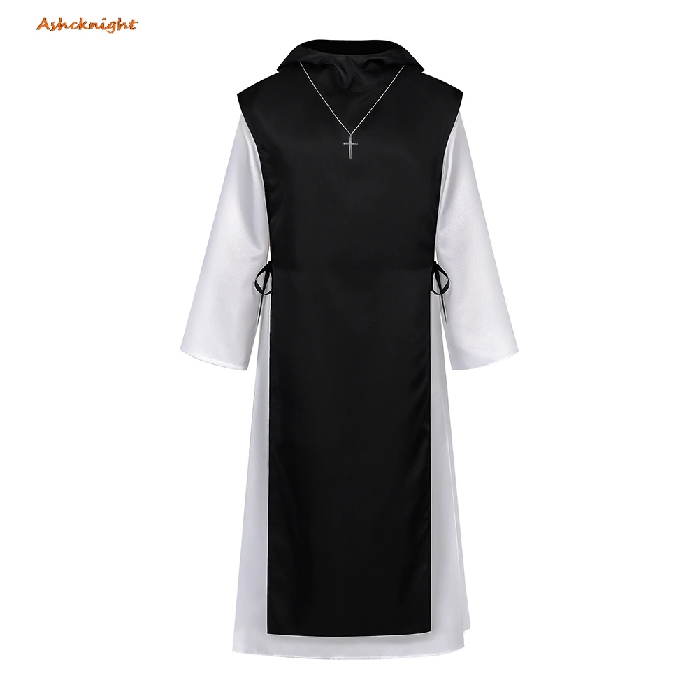 

Halloween Cosplay Priest Robe Shawl Clothes Necklace Men Party Disguise Roleplay Male Outfits Suit Halloween Costume Carnival