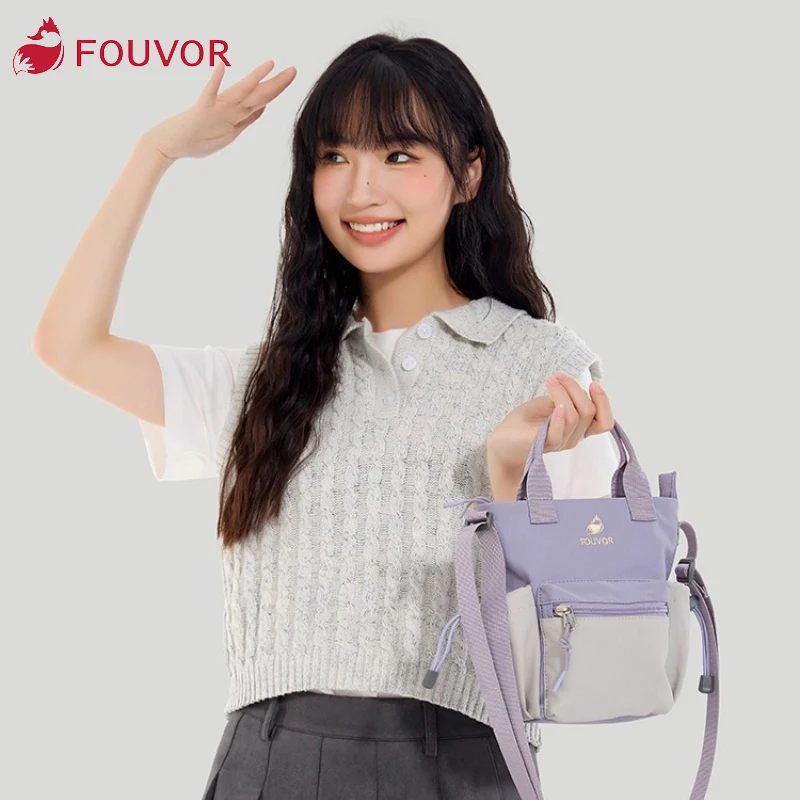 

Сумка на одно плечо FOUVOR, новинка 2025, стильная сумка с задним карманом на молнии и регулируемой застежкой, женская повседневная маленькая большая сумка 3047-16