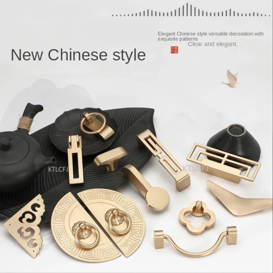 Zinc Alloy Golden Cupboard Door Drawer Concealed Snap Handle Faux Bronze One Hole Shoe Case Dresser