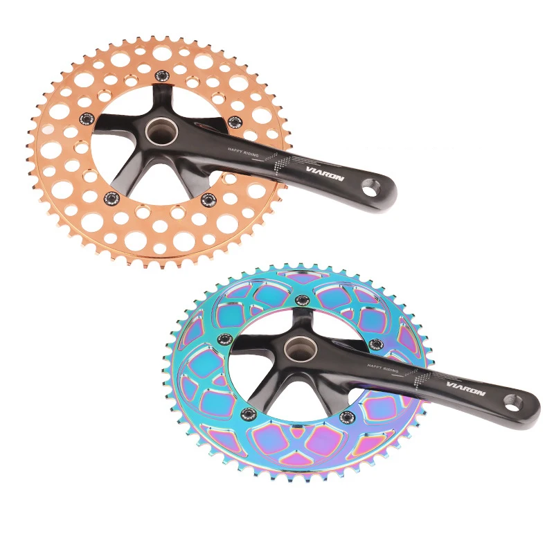 High Quality 130BCD 54/56T58 Round Wide and Narrow Tooth  CNC Aluminum alloy Bicycle Crankset For Road Bike MTB Foldable Bicycle