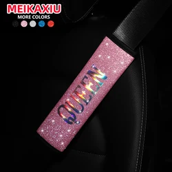QUEEN Women decorated with glitter colorful Blingbling car seat belt cover Shoulder sleeve Car interior supplies seat belt