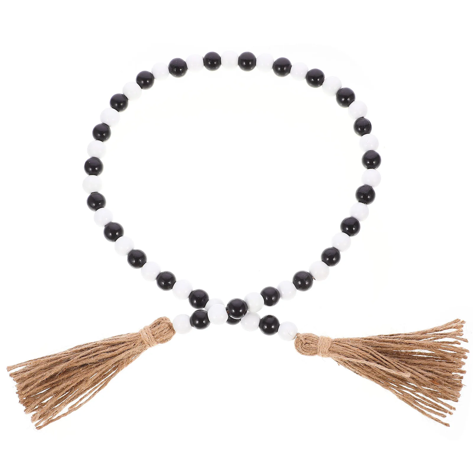 

Wooden Bead Tassel Decoration Beaded Garland for Table Tray Rustic Hanging Farmhouse
