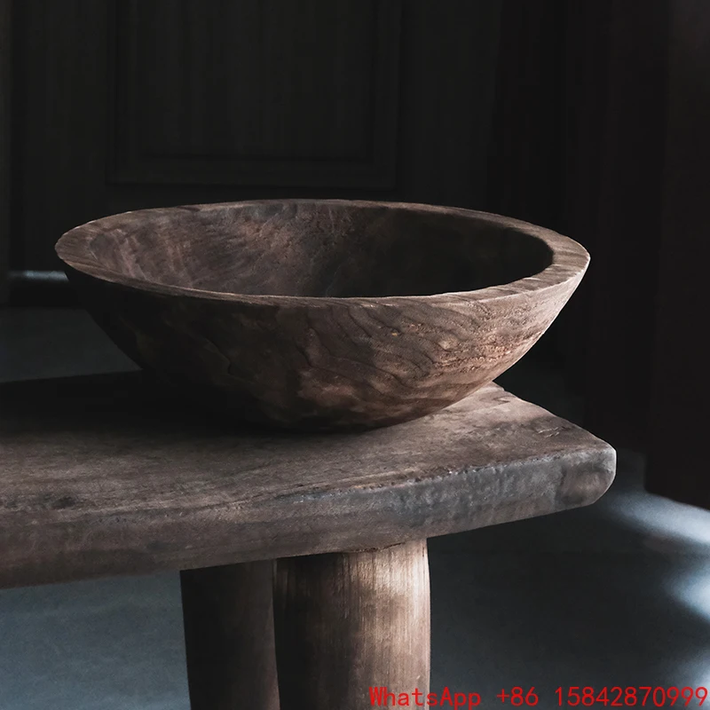 

Wooden living room dried fruit box fruit plate home decoration retro