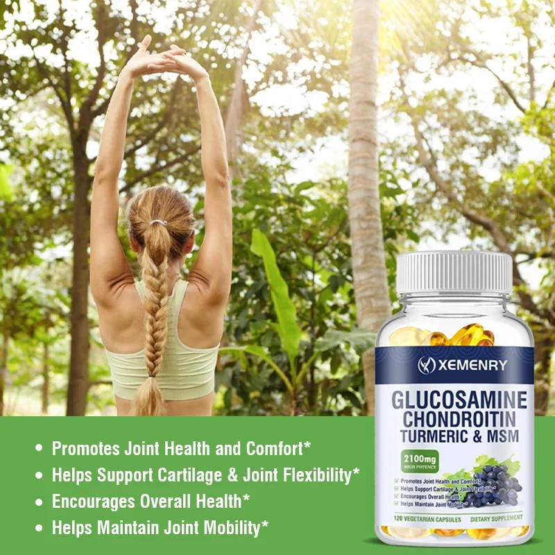 Glucosamine Chondroitin Capsules with MSM and Elderberry - Joint Health and Joint Function Support