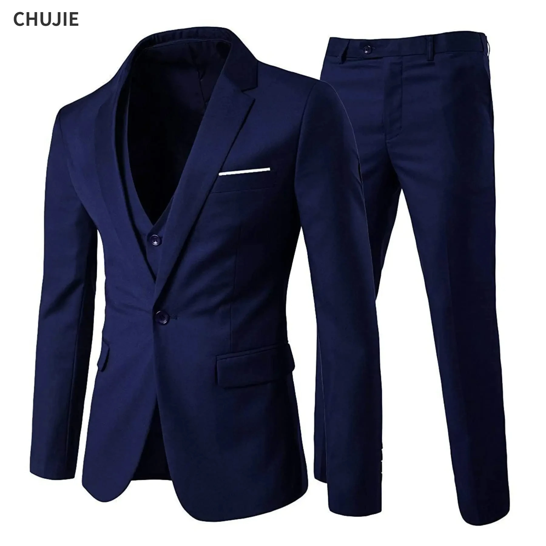 Suits For Men Wedding 3 Pieces 2 Set Jackets Vest Pants Elegant Luxury Blazers Outfit Fashion Classic Full 2024 Formal Costume