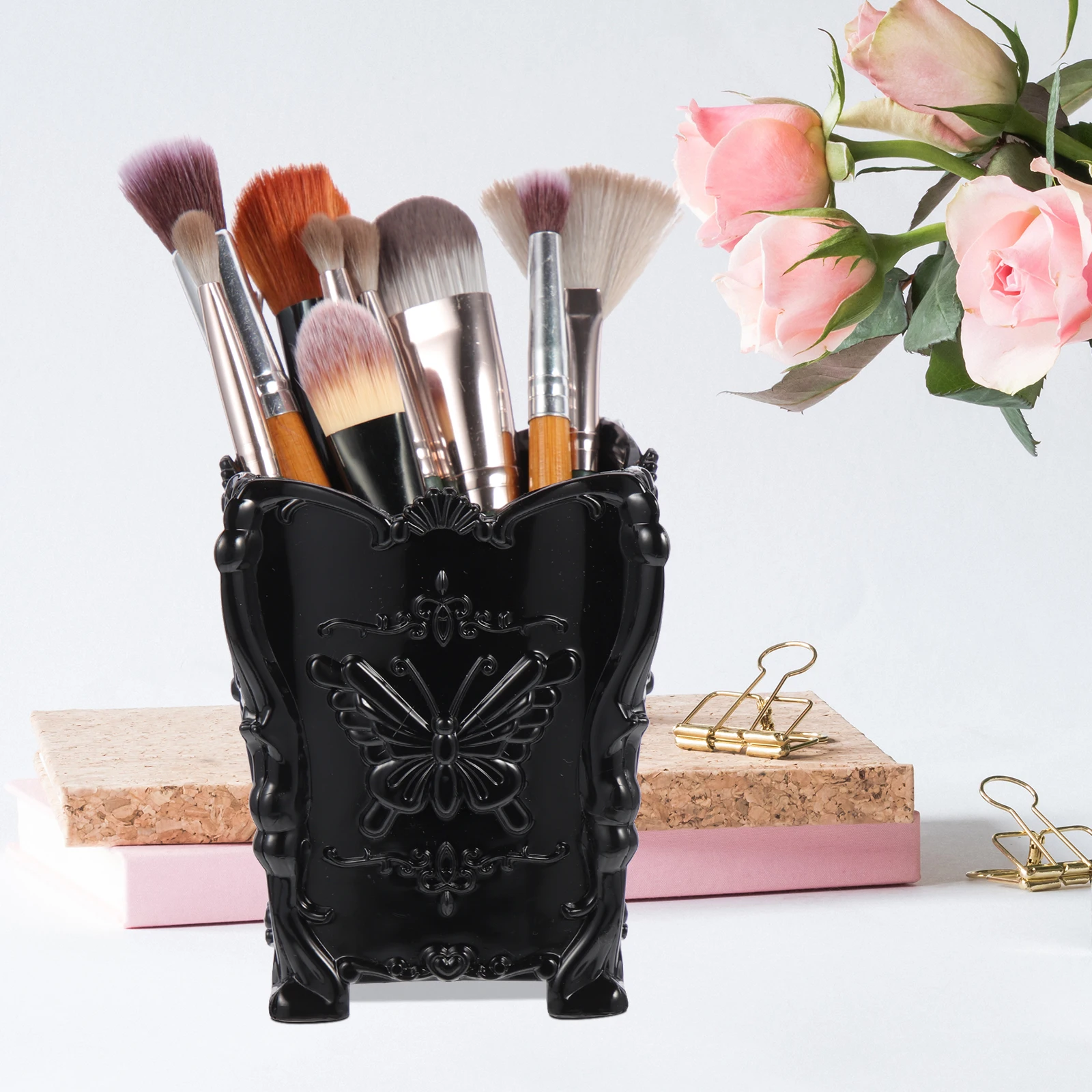 

2 Pcs Makeup Makeup Brush Holders For Vanity Brush Holder Organizer Large Opening Pen Container Pen Cup Lipstick Storage Cup