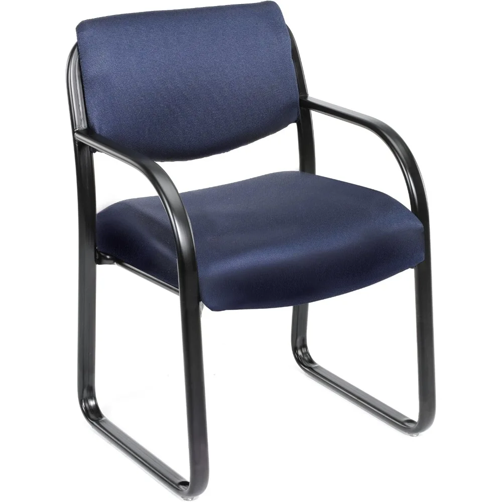 

Blue Fabric Guest Chair - Modern Office Visitor Chair with Ergonomic Support, Ideal for Reception & Conference Rooms