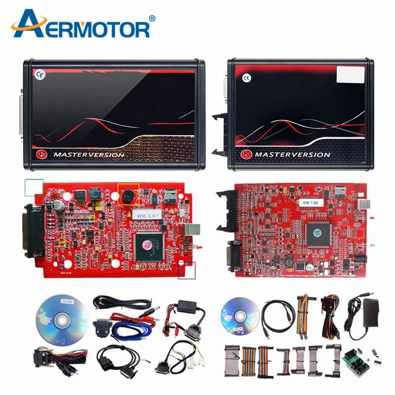 Unlimited 2.8 EU Red Kess V5.017 KTAG V7.020 4 LED 2.25 BDM Frame K-TAG 7.020 Master KESS 5.017 OBD2 Tuning ECU Programmer Tool