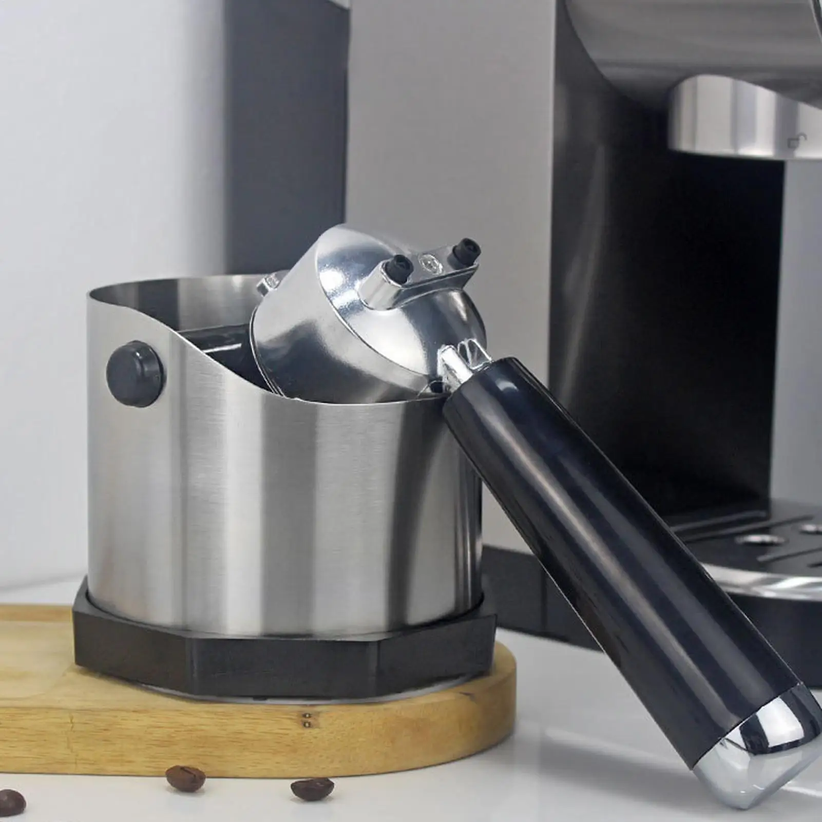 Espresso Grounds Knock Box Large Capacity Container With Non-Slip Base 750ml Knock Box Espresso Accessories For Home Countertop