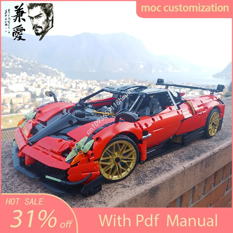 

4706PCS Moc Paganis Huayra BC Supercar technology creative Brick Toy Birthday Model Building festival Kids Adult Gift Blocks