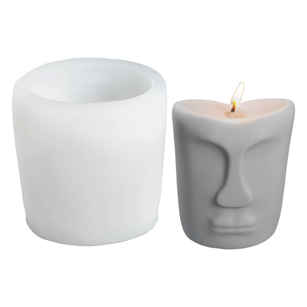 

Simple facial aromatherapy candle silicone mold DIY abstract Candle Silicone Mold Scented Making Tools 3D DIY Handmade Fragrance