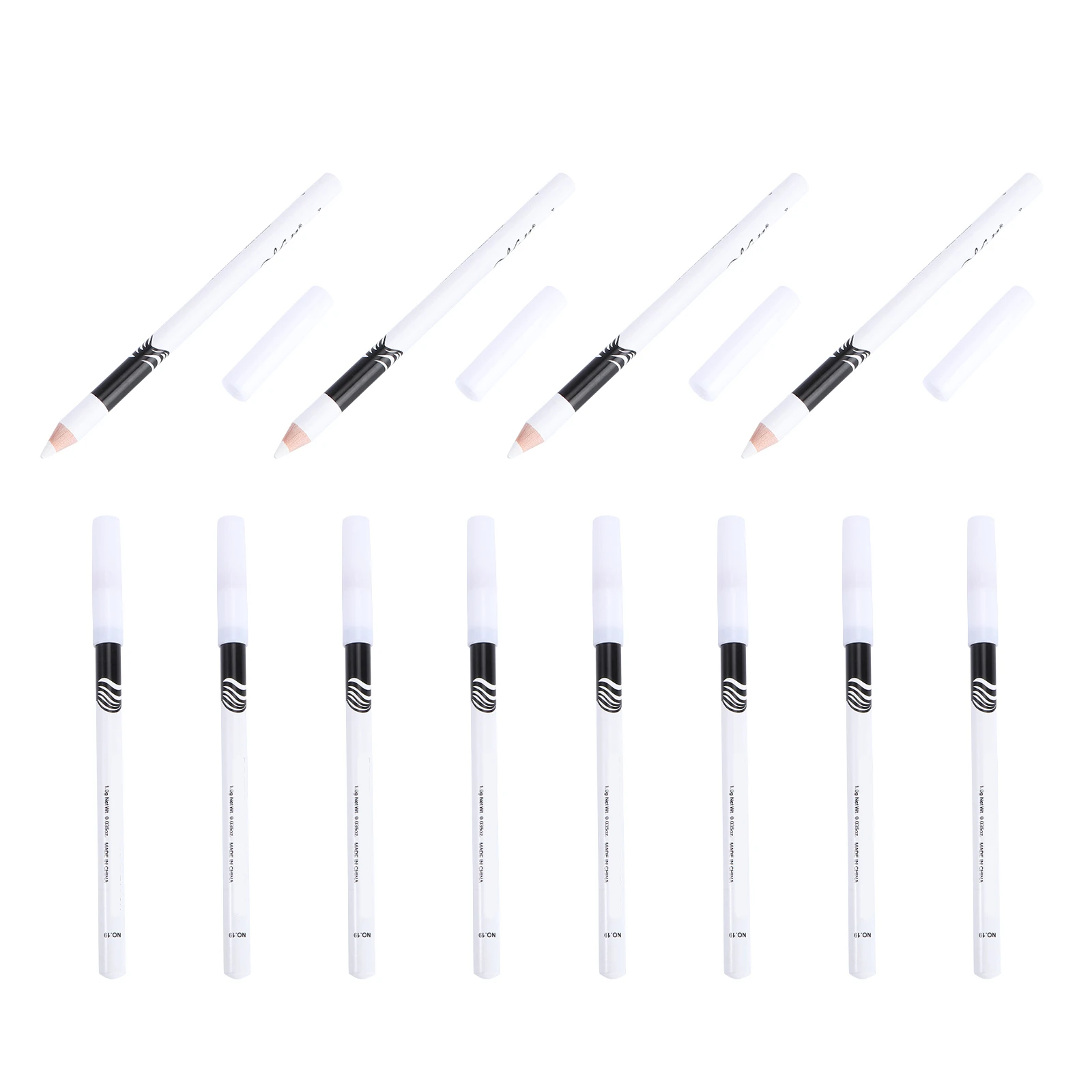 12 Stück wasserfester weißer Eyeliner-Stift mit feiner Spitze, Highlighter, Lidschatten-Make-up-Stift, langlebig, wischfest