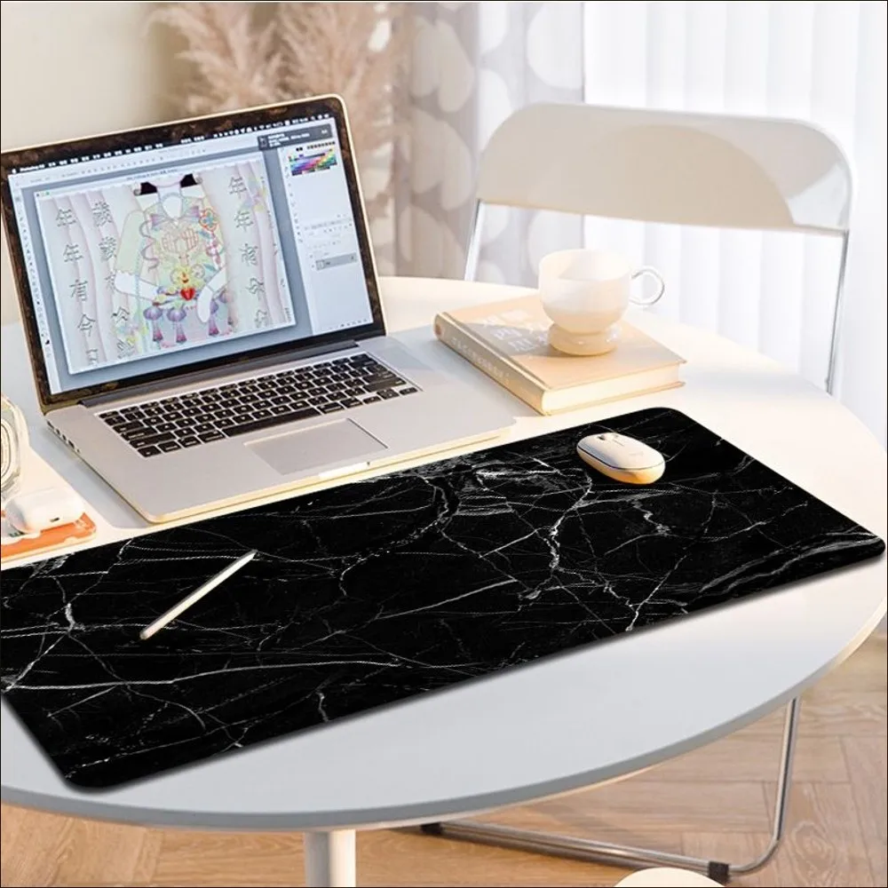 Marble Mousepad girl pad Keyboards Mat Rubber Gaming mousepad Desk Mat Size for large Edge Locking Game Keyboard Pad