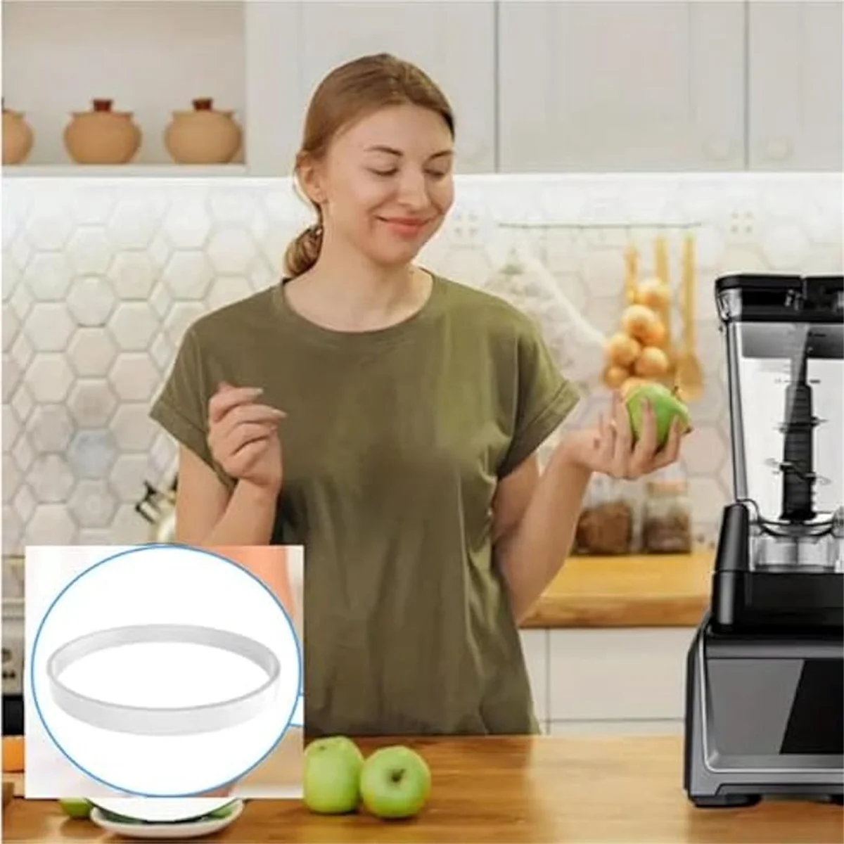 Y15A6Pack ปะเก็นเปลี่ยนซีล 3.94 นิ้ว O-Ring เครื่องปั่นสําหรับ Ninja Blender BL480 BL680 BL910 CT680