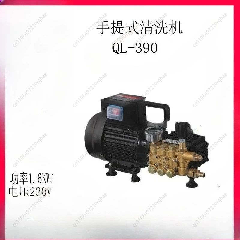 

QL-390 Brass Plated Triplex Plunger Pump Househol Washing Machine High Pressure Washer Car Wash 1.6KW