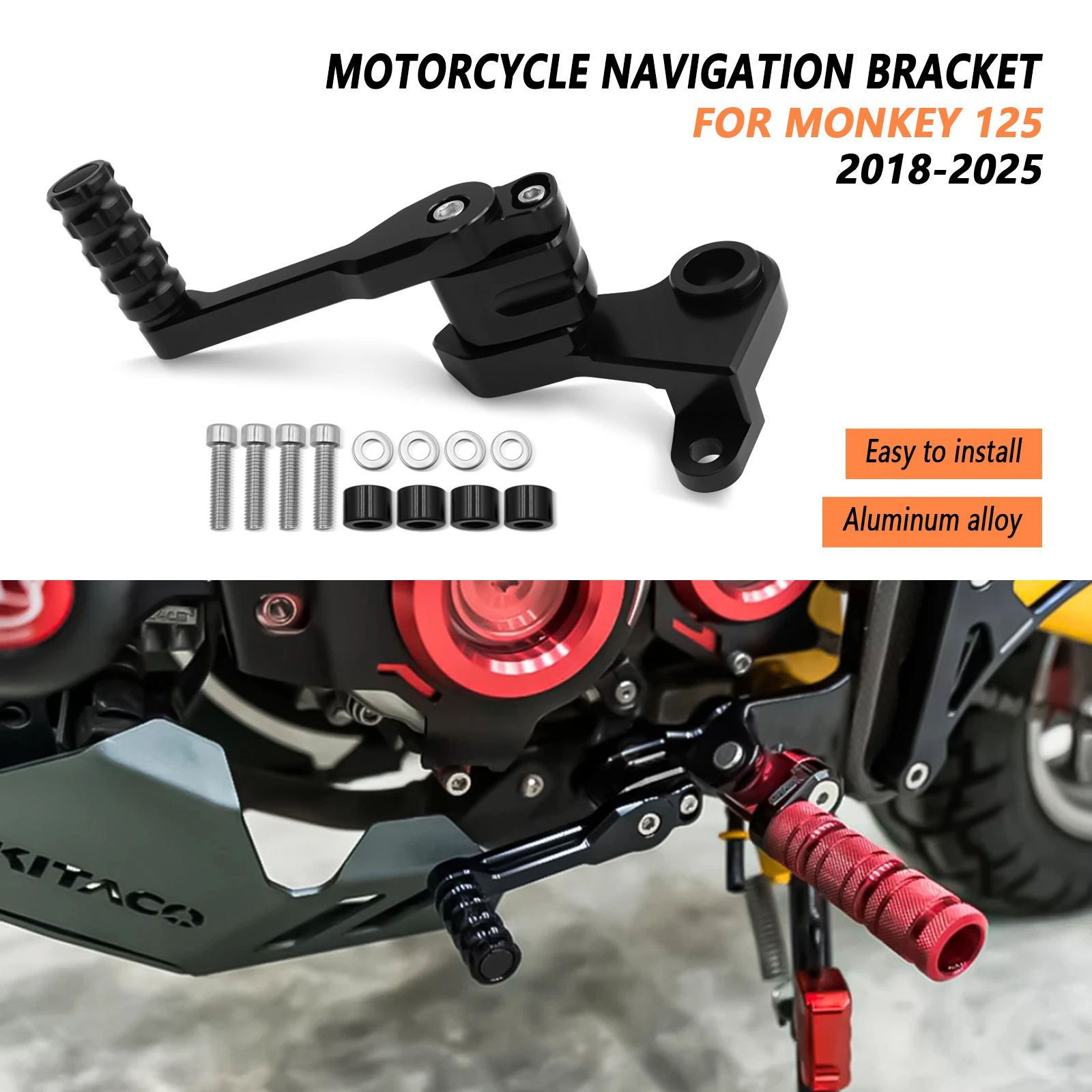 

For MONKEY 125 2024 MONKEY125 2018-2025 Motorcycle Brake Pedal Lever Adjustable Gear Shifter Shift Lever Monkey 125 2025