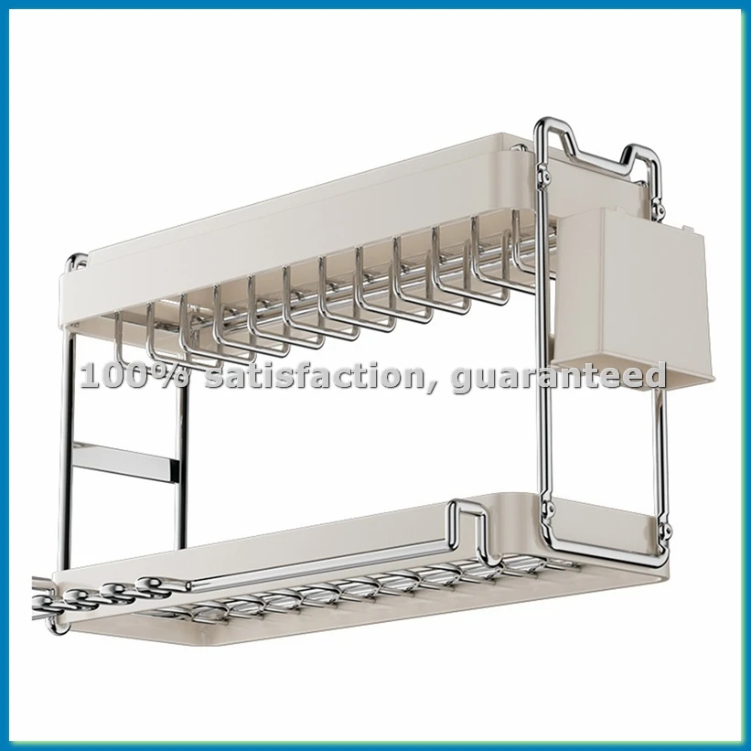 

Сушилка для посуды из нержавеющей стали, настольный органайзер для кухни, корзина для слива воды – компактный аксессуар для раковины – A69M