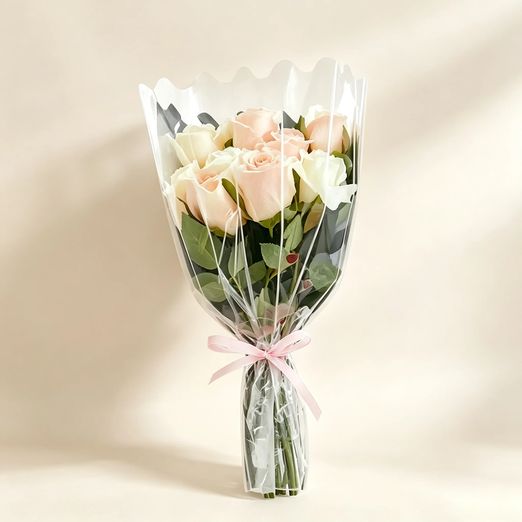 Florist Supply Ribbon - 100 Fundas Transparentes con Estampado de