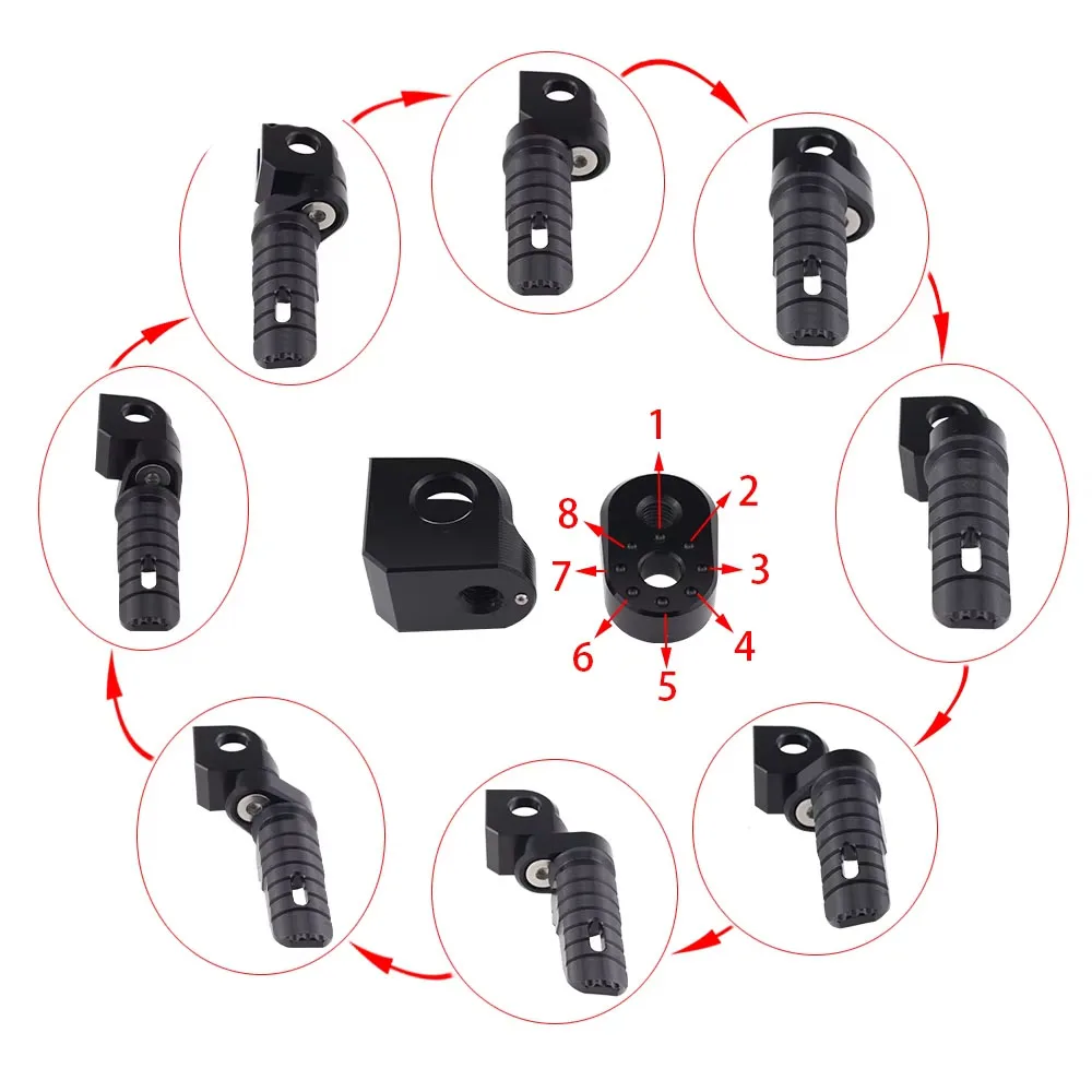 ل KTM DUKE 125 250 390 690 790 890 RC200 390 الجبهة الخلفية مسند القدم أوتاد الدواسات #6