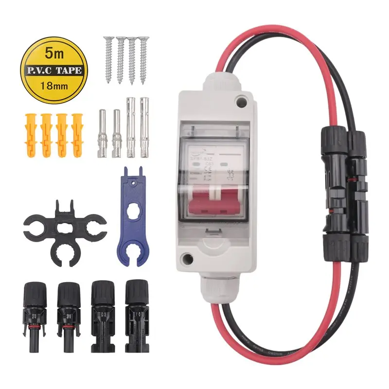

A60zsolar Panel Disconnect Switch, 63A DC 1000V Breaker Box PV Disconnect Switch With IP65 Waterproof Boxmay