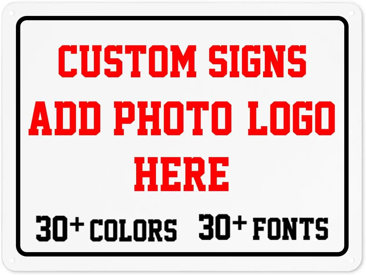 Custom Signs Outdoor，18x12inch Personalized Metal Parking Signs For Business,Intersection Signs,Road Signs,Outdoor Garden Signs,