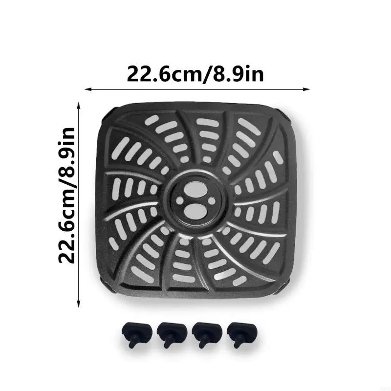 Friggitteri quadrati J6PE FRIGAMENTO METALE METALE FRIVILI ALL'AIRO COUCINA PIASTO A NASTERE PER FRIVERE A 6QT