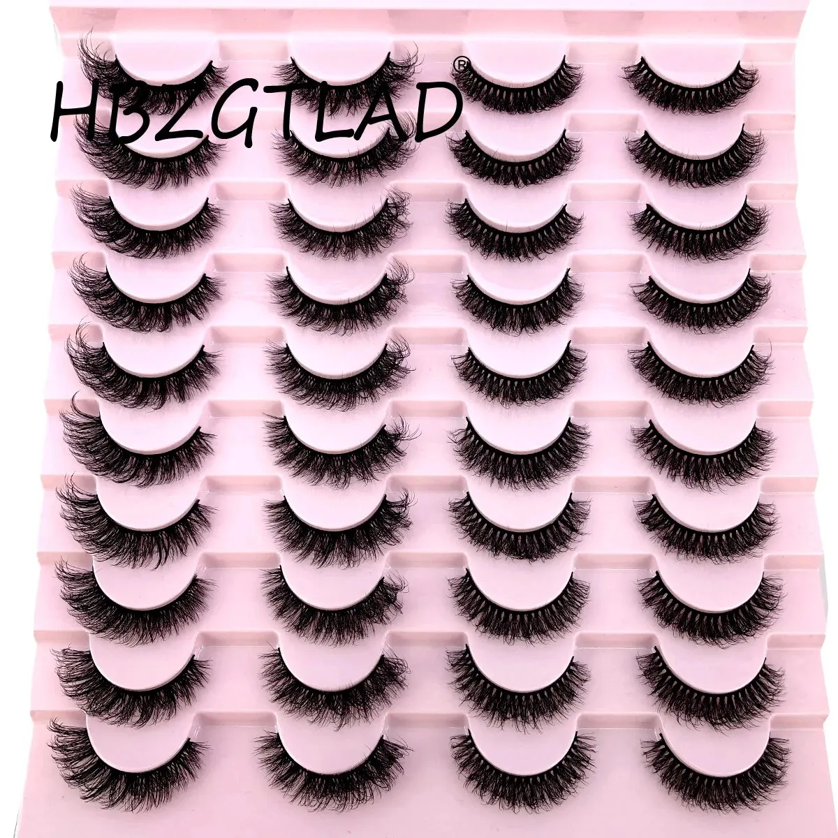 HBZGTLAD nuevo 20 pares de pestañas de visón 3D pestañas postizas de imitación de visón esponjosas pestañas suaves y gruesas pestañas postizas dramáticas maquillaje