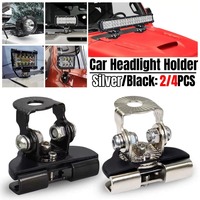 Car Headlight Holder A-Pillar Hood LED Work Light Mount Holders Universal Hood Foglight Lamp Holder for Off Road Jeep Truck SUV