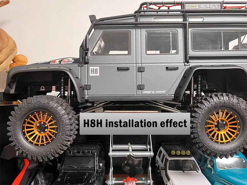 Einstellbare Öl L = 105mm Metall Unterdruck Stoßdämpfer Doppel Dämpfer Für 1/8 Rc Crawler Auto Meijiaxin H8h Yikong CROSSRS – Detail 15