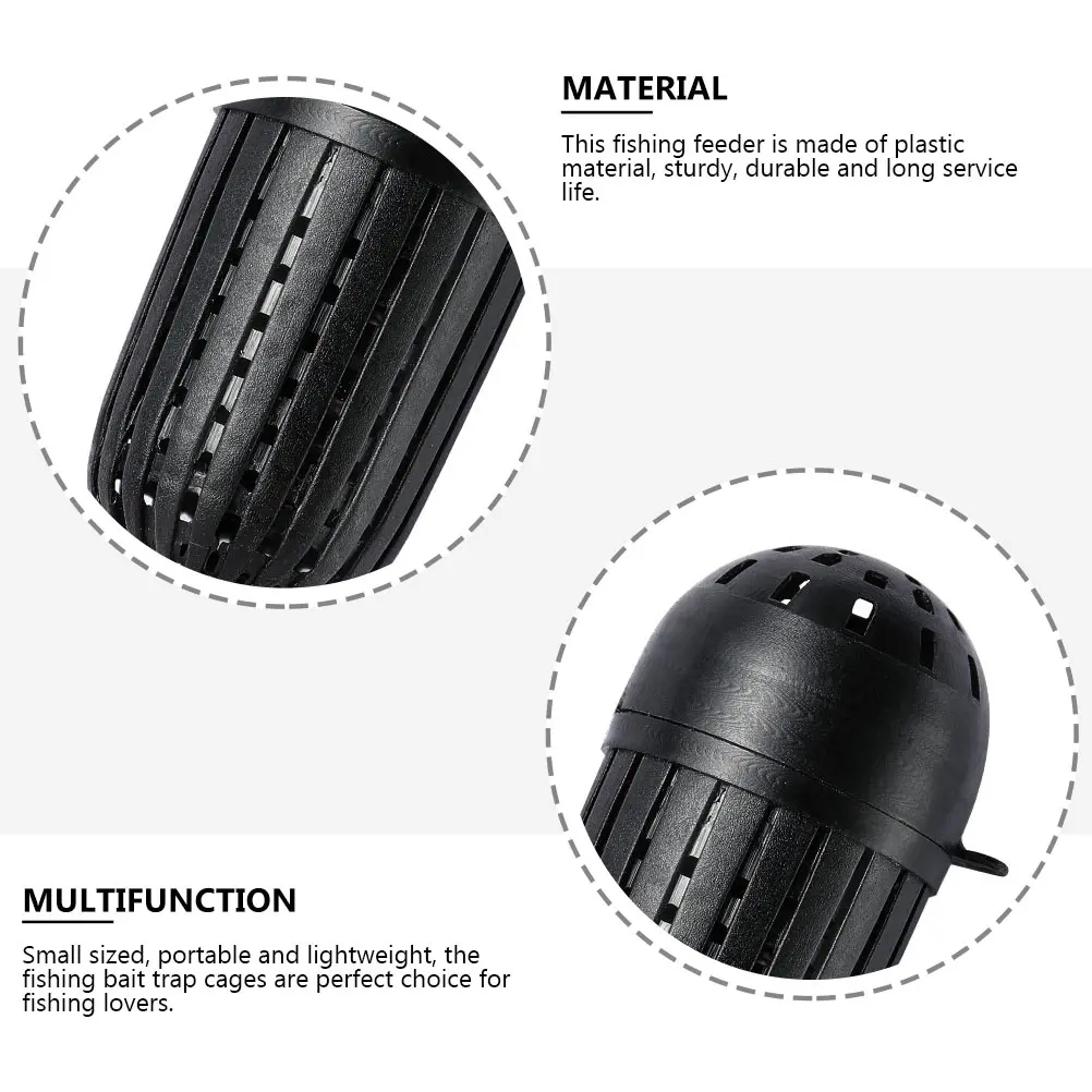 

100 pcs Bait Ball Fishing Cage Feeder Hollow Soft Cooked Plastic Carp Baiting Boxes Lightweight Portable Bait Trap Cages