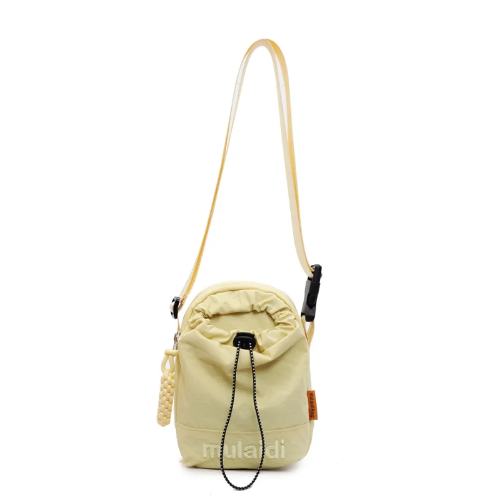 

Lightweight Women's Crossbody Bag Adjustable Korean Style Water Bottle Bag Solid Color Drawstring Mobile Phone Small Bag Picnic