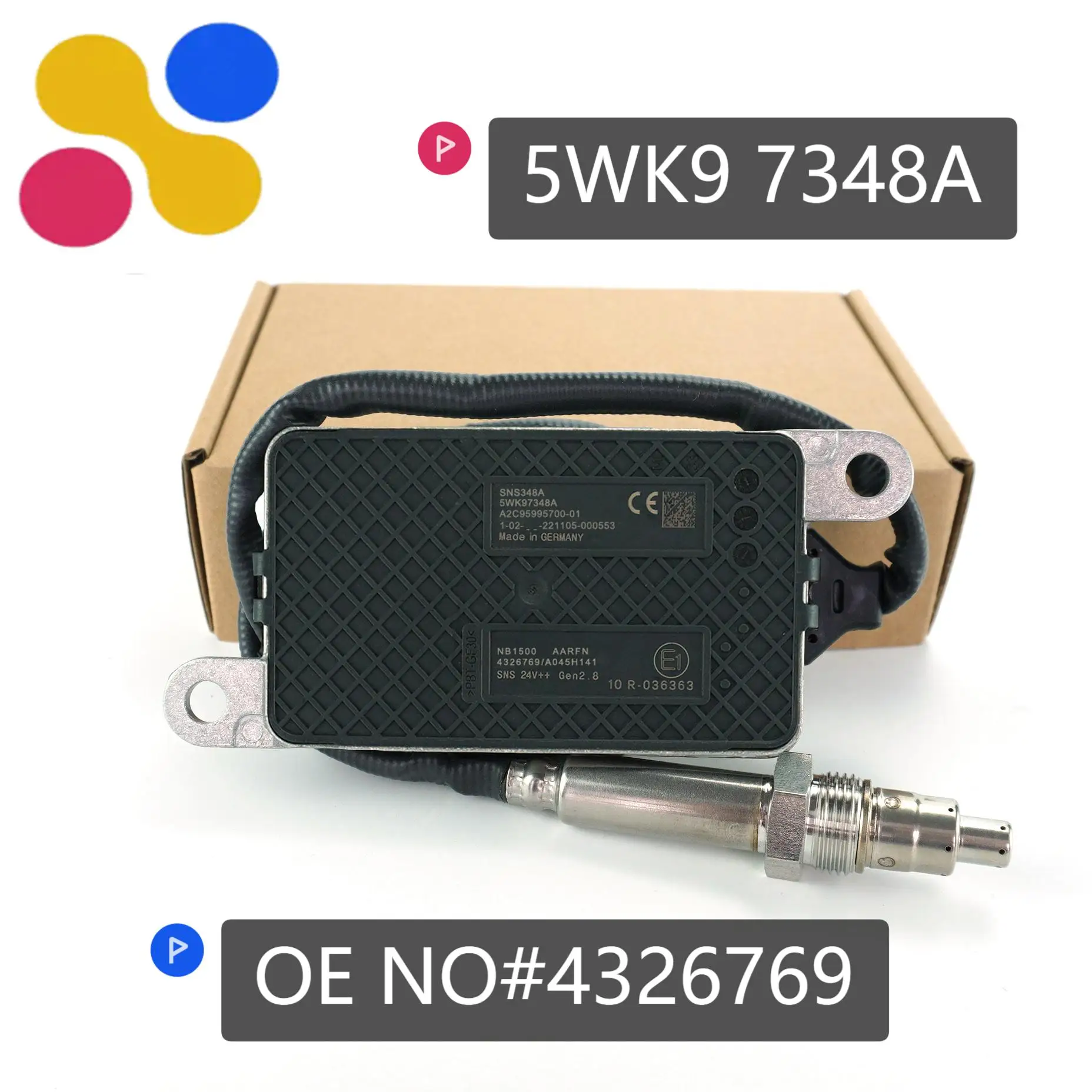 4326769 5WK97348A 2139930 1928760 1953530 Original New Nitrogen Oxygen NOx Sensor 24V For DAF For Cummins CF XF F7 Truck