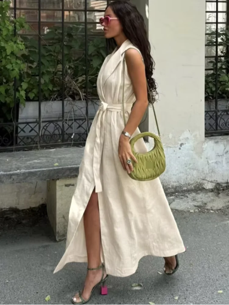 stylish linen dresses aliexpress wrap mini dress-AliExpress 2026 Women's Casual Cotton Linen