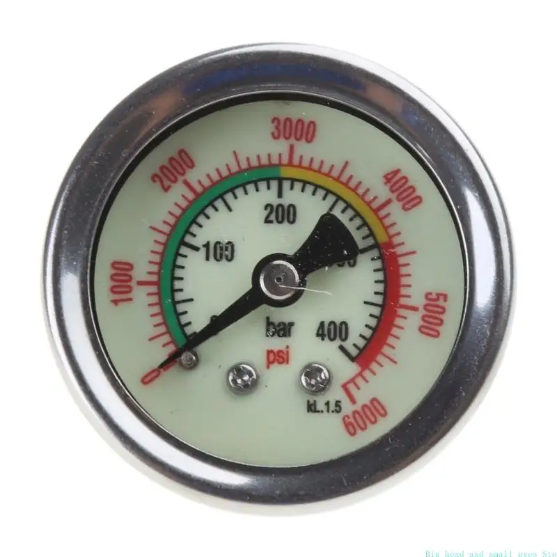 Automotive Clear Scale Economy Pressure Gauge 0-6000/0-40MPa Air Pressure Gauge Diving Equippment Manometer Measure