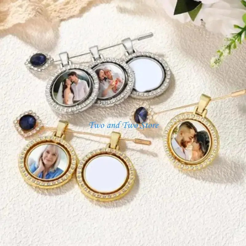 HX6F Crystal Studded Collar Pin Ergonomic Closure Brooch Pin Works With Any Fabric