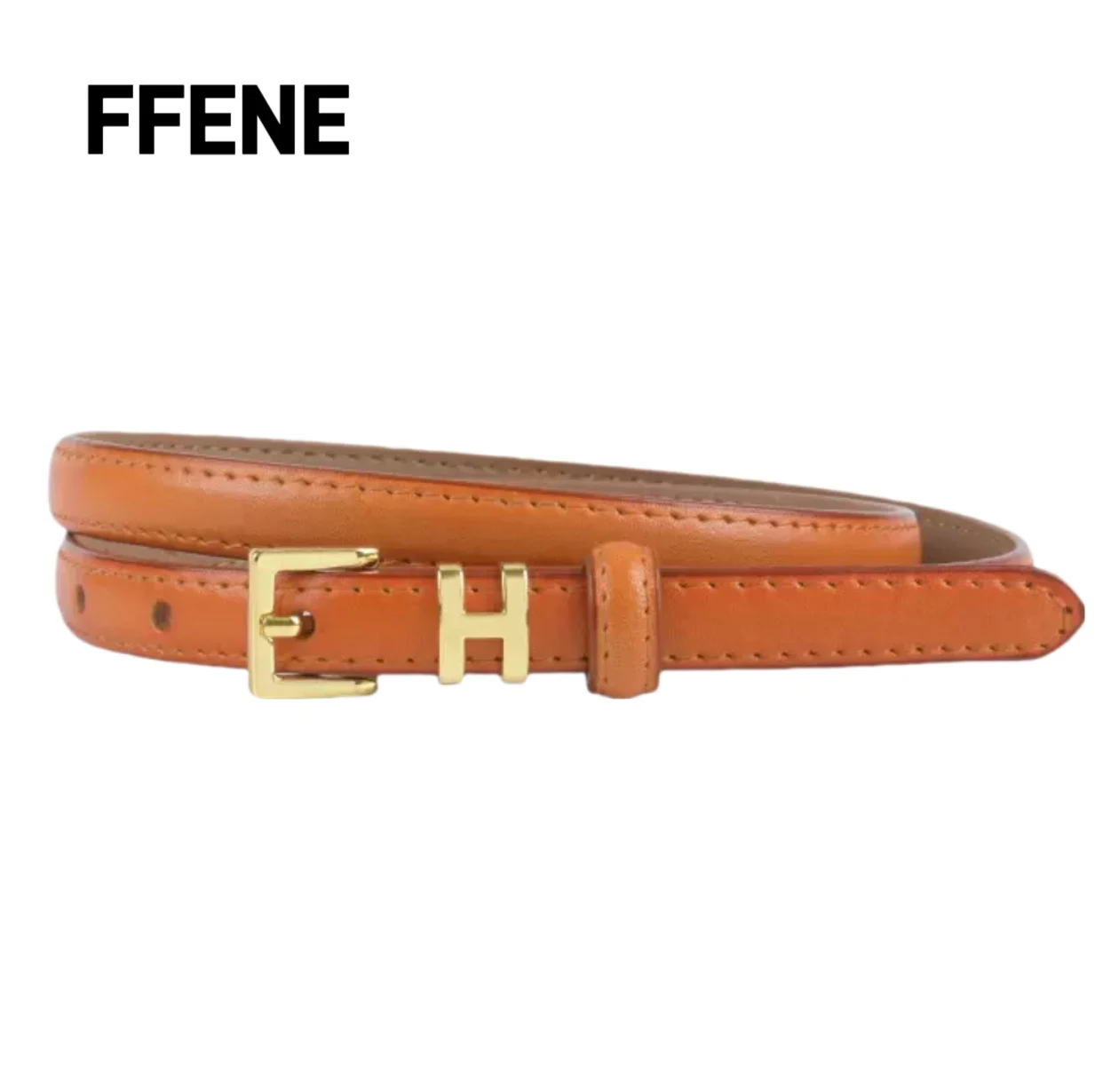 

100cm Waist belt leather women's luxurious design sense dress thin belt fashionable small belt trend high-end feel versatile