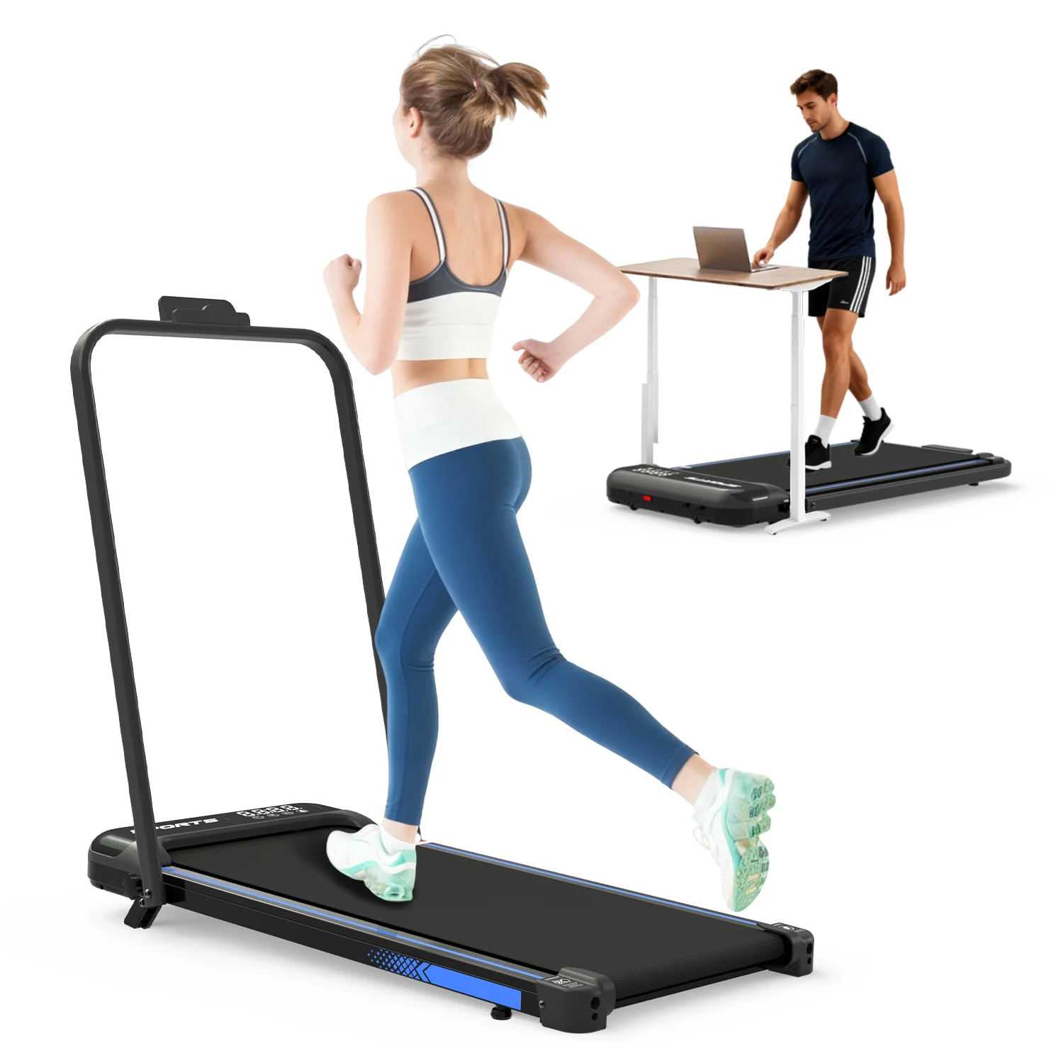 

Home Fitness Equipment Treadmill with Portable Incline Workout Home Workout Indoor Exercise Equipment Portable Fitness Machine