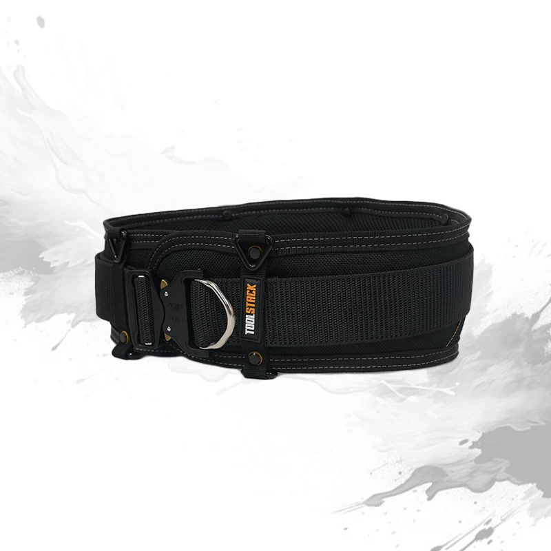 TOOLSTACK Heavy Duty Tool Belt Quick Lock Metal Buckle Thickened Widened Adjustable Working Belt Waist Support Construction Belt