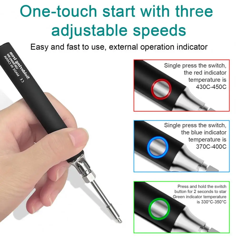 

Wireless Charging Welding Pen Workshop Soldering Iron Three Gear Adjustment Fast Heating High Temperature Resistant Portable