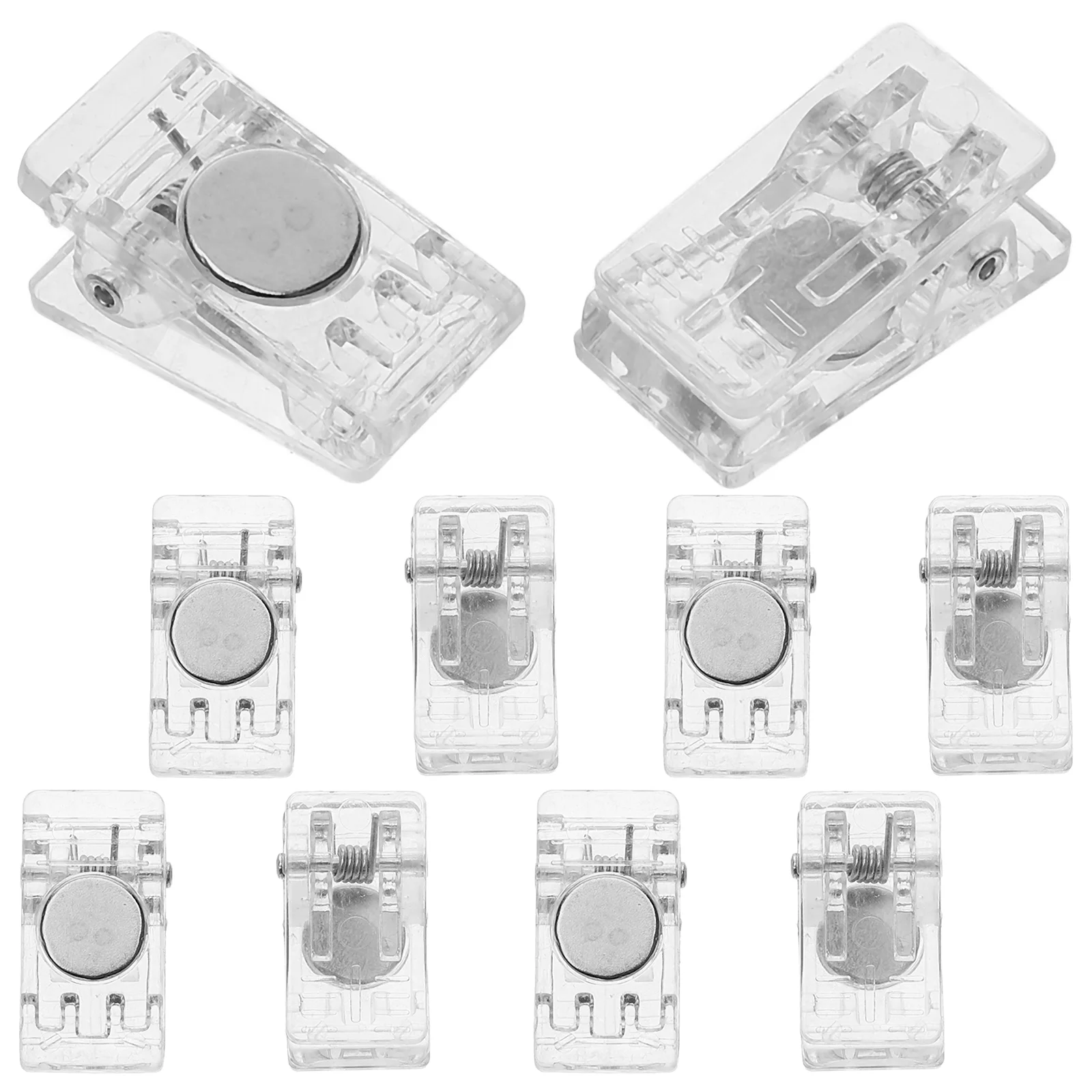 10-delige badgehouder ID-kaartclips Houders Veerklemmen Werkmuur Stalen magneet Naamplaatje Magnetisch