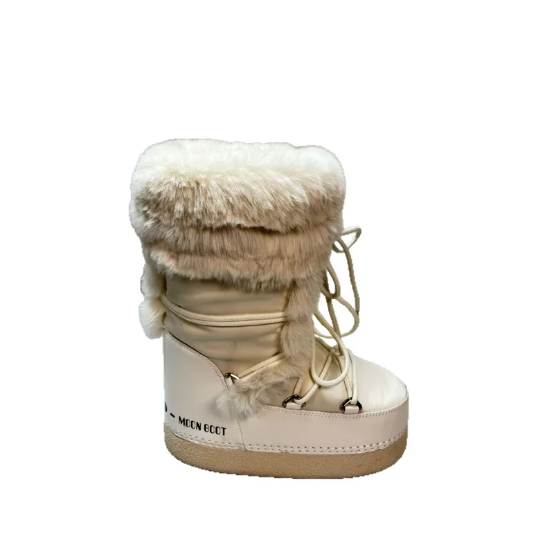 Fashionable Moon Boot Women's Snow Boots Warmth Comfortable Moon Shape High Top Boots for Winter Casual Wear Princess Series view 5