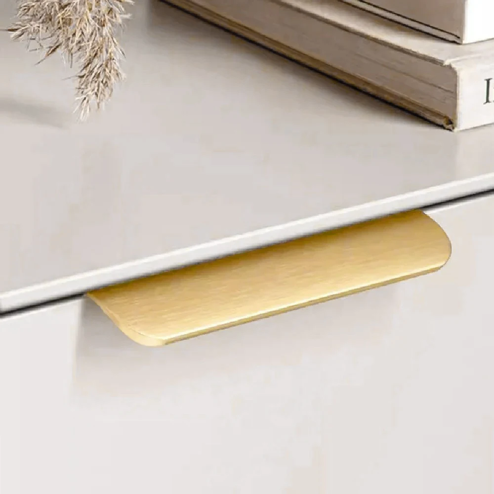 2/4/8PCS Kitchen Cabinet Handles Hidden Handles for Furniture Wardrobe Aluminum Alloy Drawer Knob Invisible Cupboard Door Handle