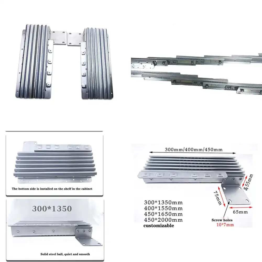 Qwinn 2026-Hidden Cabinet Folding Dining Table Rails Multi-section Tracks Cold Rolled Steel Plate Hardware Slides