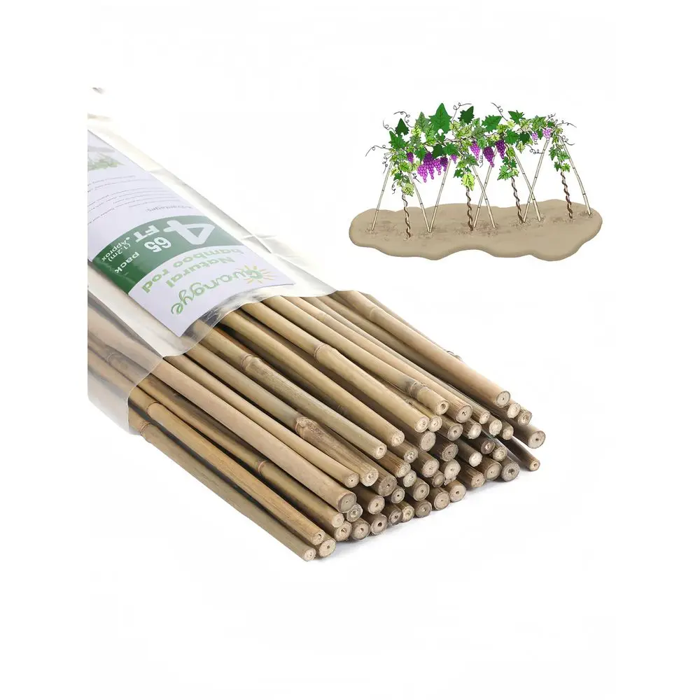 

Бамбуковые опоры, 4 фута, 65 шт., для томатов, фасоли, овощей и цветов, для горшечных растений, для дома и улицы