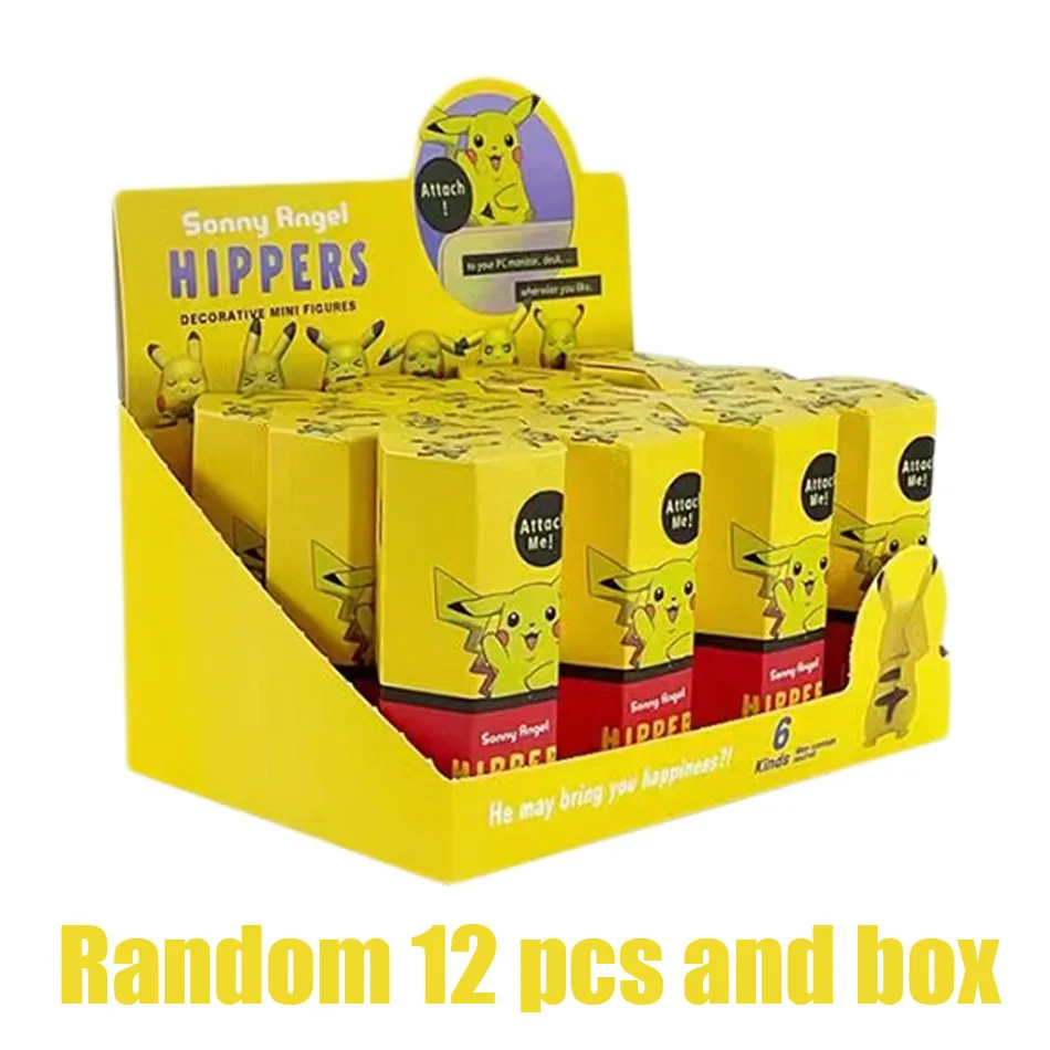 Nueva caja Pokemon sorpresa Pikachu Bulbasaur fiesta Ángel misterioso caja ciega figura de Anime modelo niños juguete regalo de Navidad