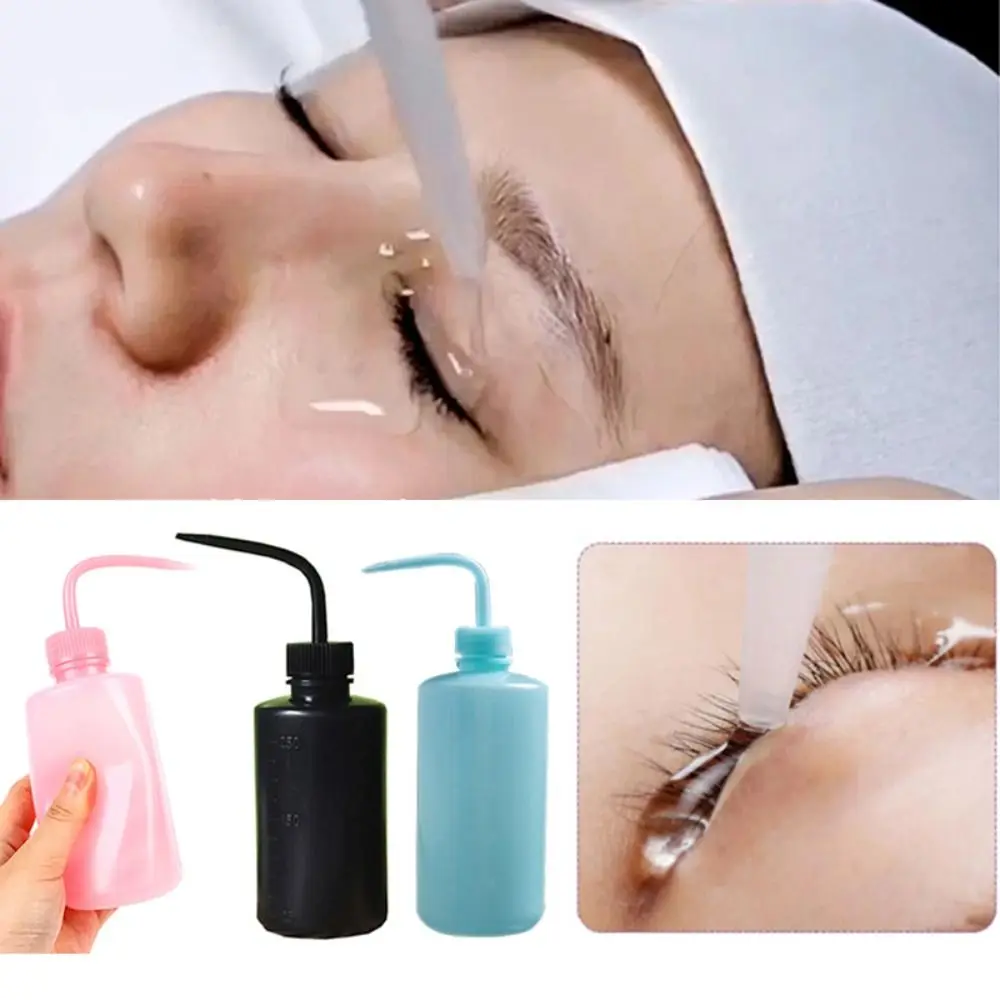 2PCS Plastic Tattoo Squeeze Bottle Skin Care Eyebrow Remover Graft Lash Cleanser Bottle Pink 250ML Washing Bottle Tattoo