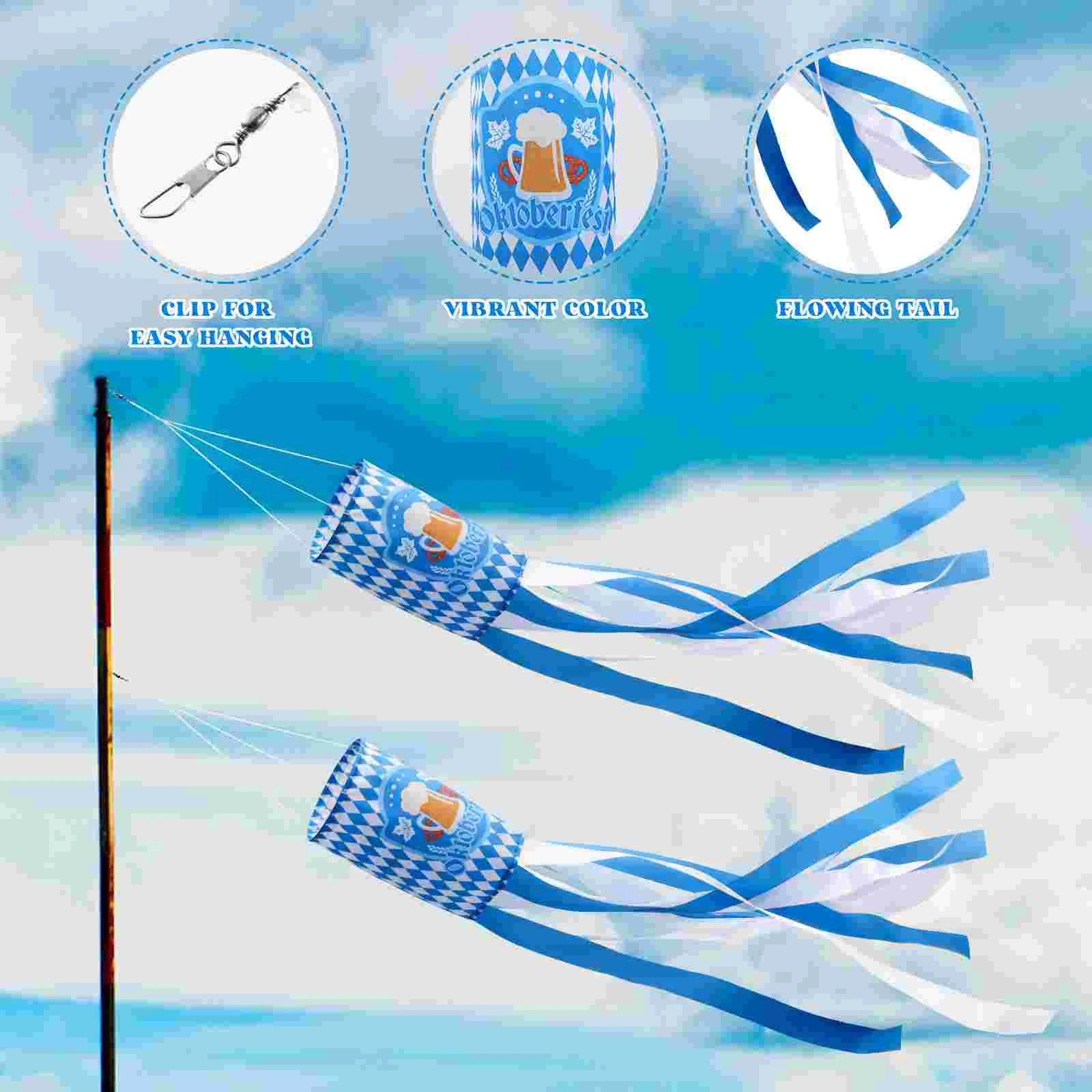 Oktoberfest Decoration Wind Sock Outdoor Socks Ornament Hanging Party Supplies Decorations Windsock Decorative