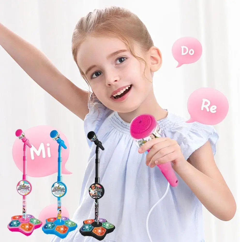 Kinder-Mikrofonständer-Spielzeug, tragbare elektronische Karaoke-Karaoke-Mikrofonständer für Kinder, langlebiger Party-Karaoke-Mikrofonständer, Karaoke-Maschine für Kinder