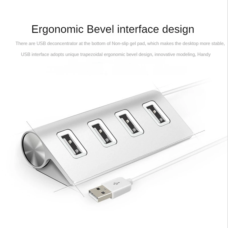 Mini 4 Port USB 2.0 Hub Splitter USB HUB Splitter For Laptop Desktop PC Computer