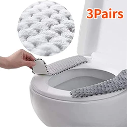 Toilet Seat Covers Mat Padded Warm Plush Toilet Seat Cushion for Bathroom Non Slip Soft Toilet Cover Bathroom Supplies